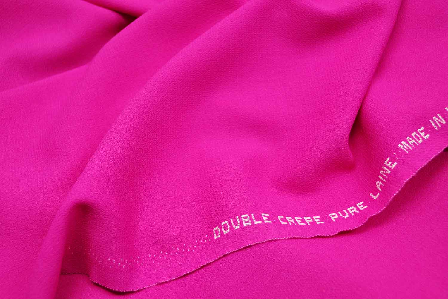 Double Crepe 100%Schurwolle Stoff in Pink